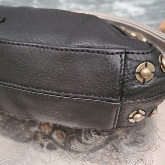 Cole Haan purse black stud leather Harley Davidson - Picture 8 of 17